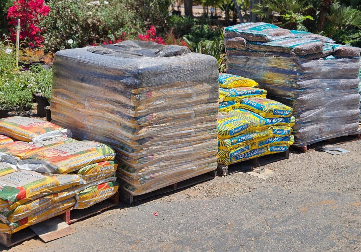 Bagged fertilizers and soil amendments available at Ganter Nursery